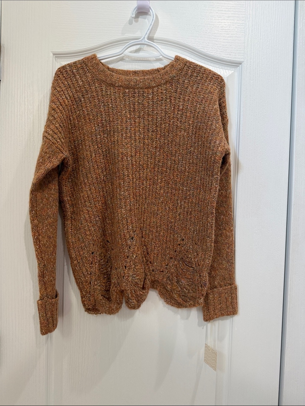 Ruby moon Rust Multi-Tone Crewneck Sweater size S NWT